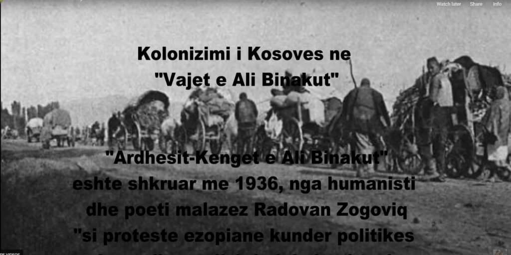 Kolonizimi i Kosoves Kenget e Ali Binakut